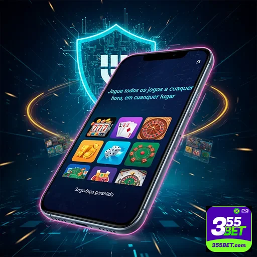 Imagem promocional do aplicativo 355bet, destaque para o logo e interface do site 355bet para apostas esportivas